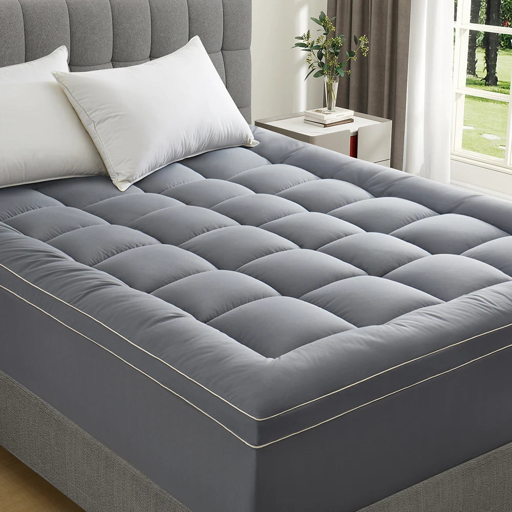 Extra Thick Mattress Cover Quilted Fitted Mattress Protector Plush Pillow Top Deep Elastic Pocket
