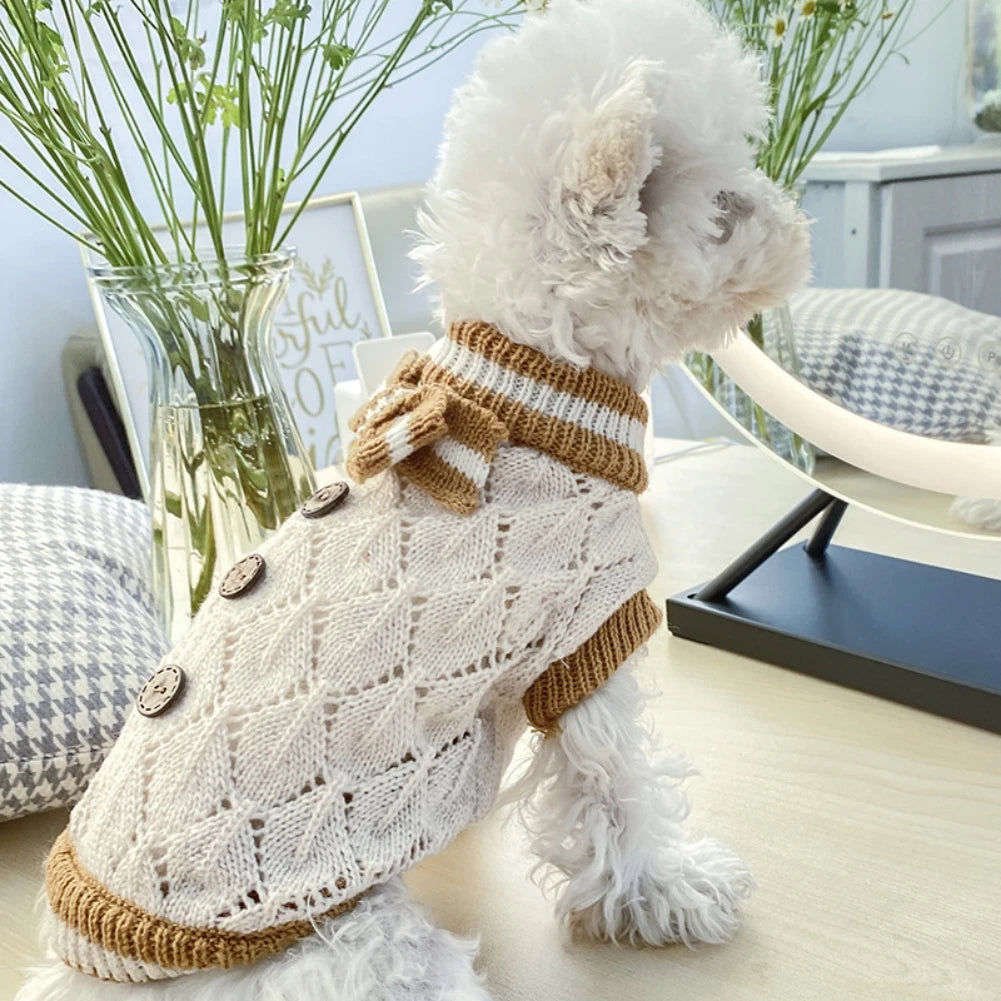 Soft Cozy Clothes Autumn Winter Warm Knitp Sweatshirt for Small Dogs
