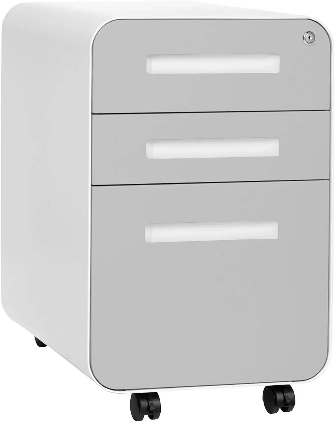 3 Drawer File Cabinet with Lock Under Office Desk Metal Filing Cabinet