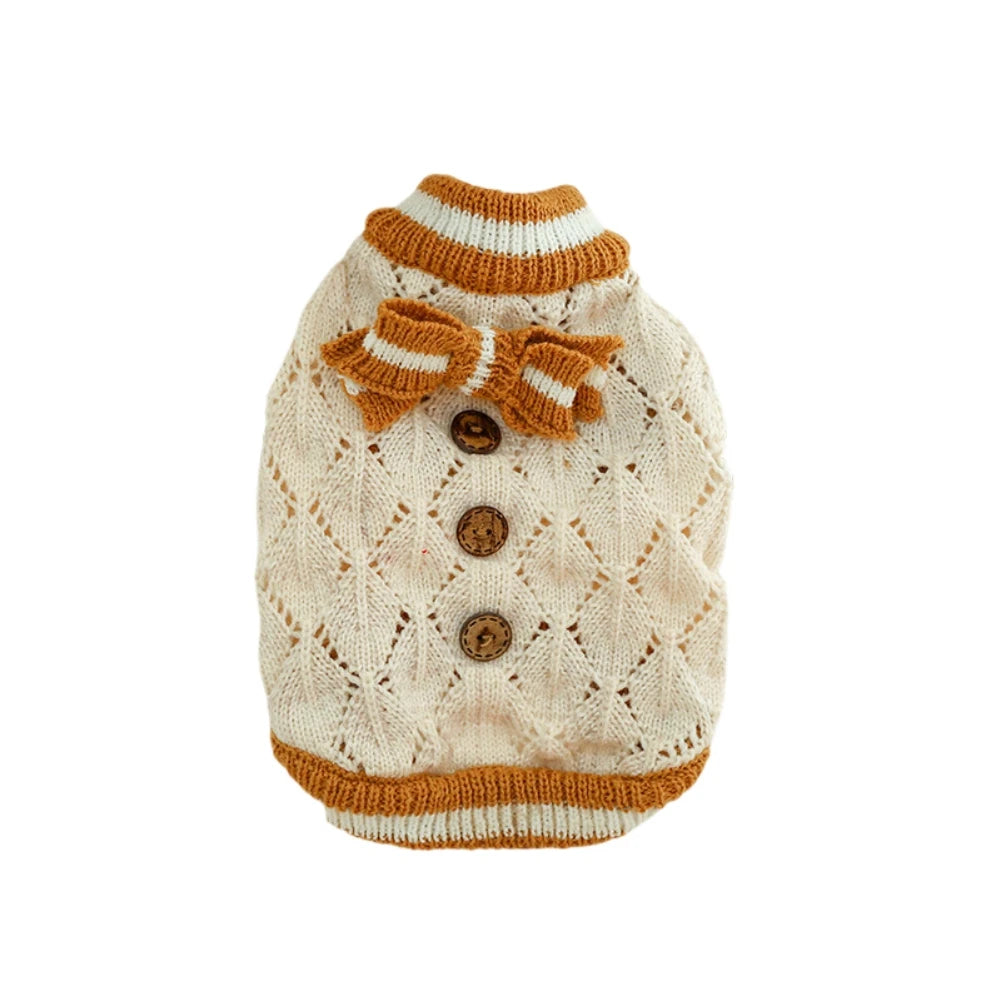 Soft Cozy Clothes Autumn Winter Warm Knitp Sweatshirt for Small Dogs