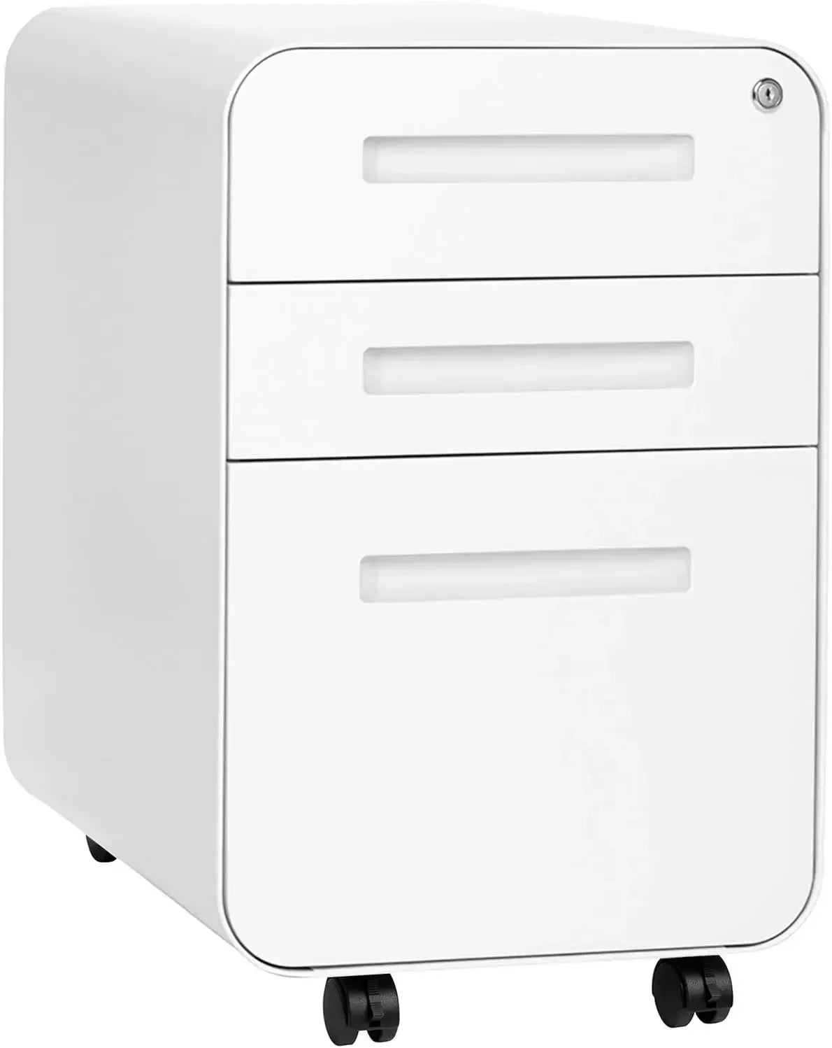 3 Drawer File Cabinet with Lock Under Office Desk Metal Filing Cabinet
