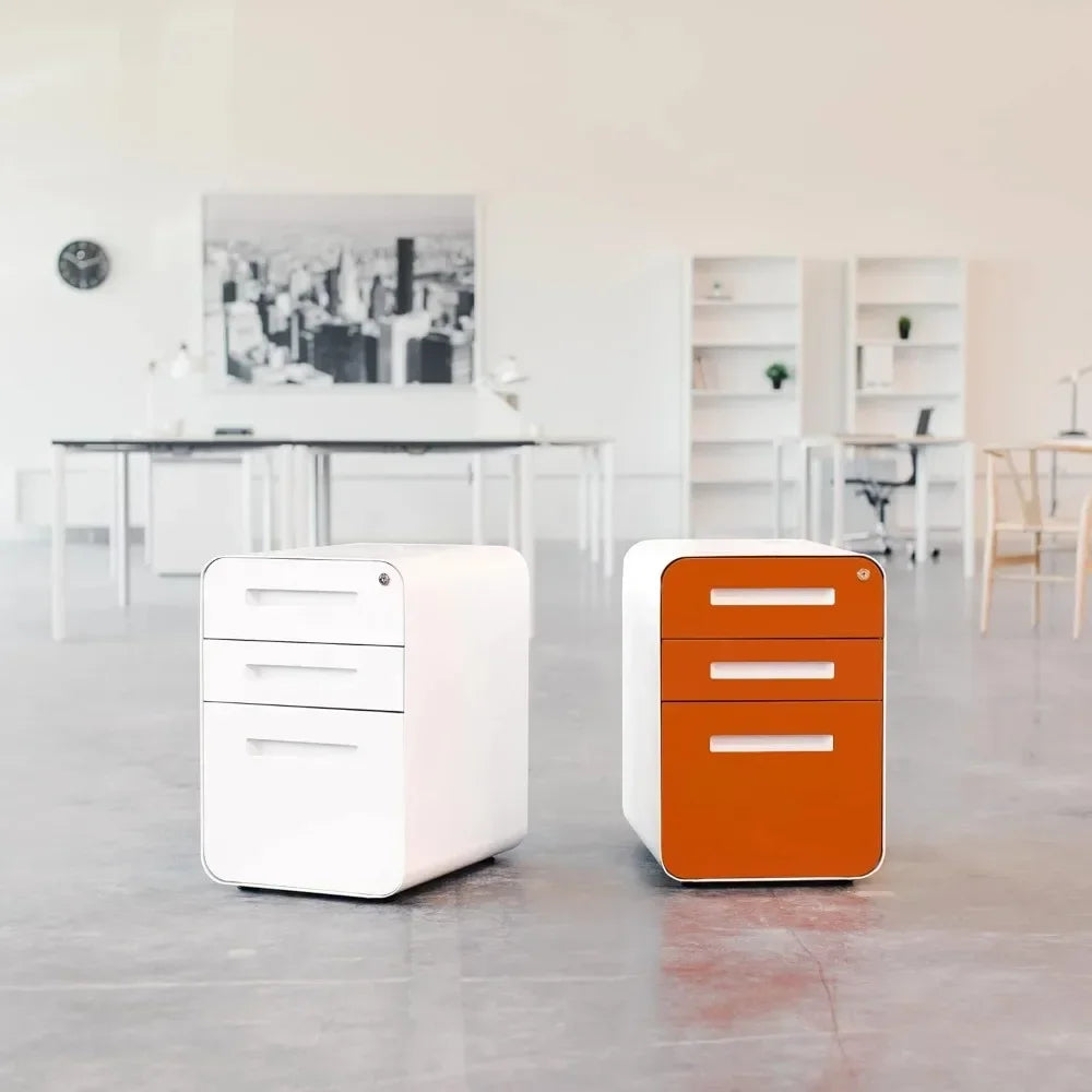 3 Drawer File Cabinet with Lock Under Office Desk Metal Filing Cabinet