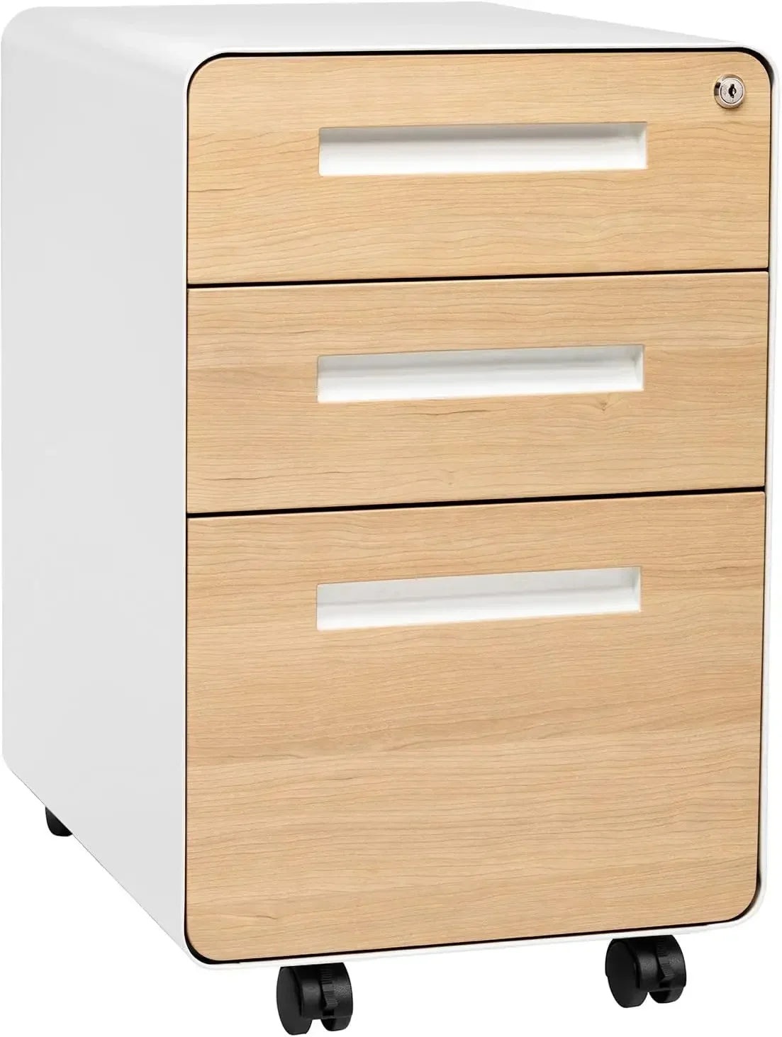 3 Drawer File Cabinet with Lock Under Office Desk Metal Filing Cabinet