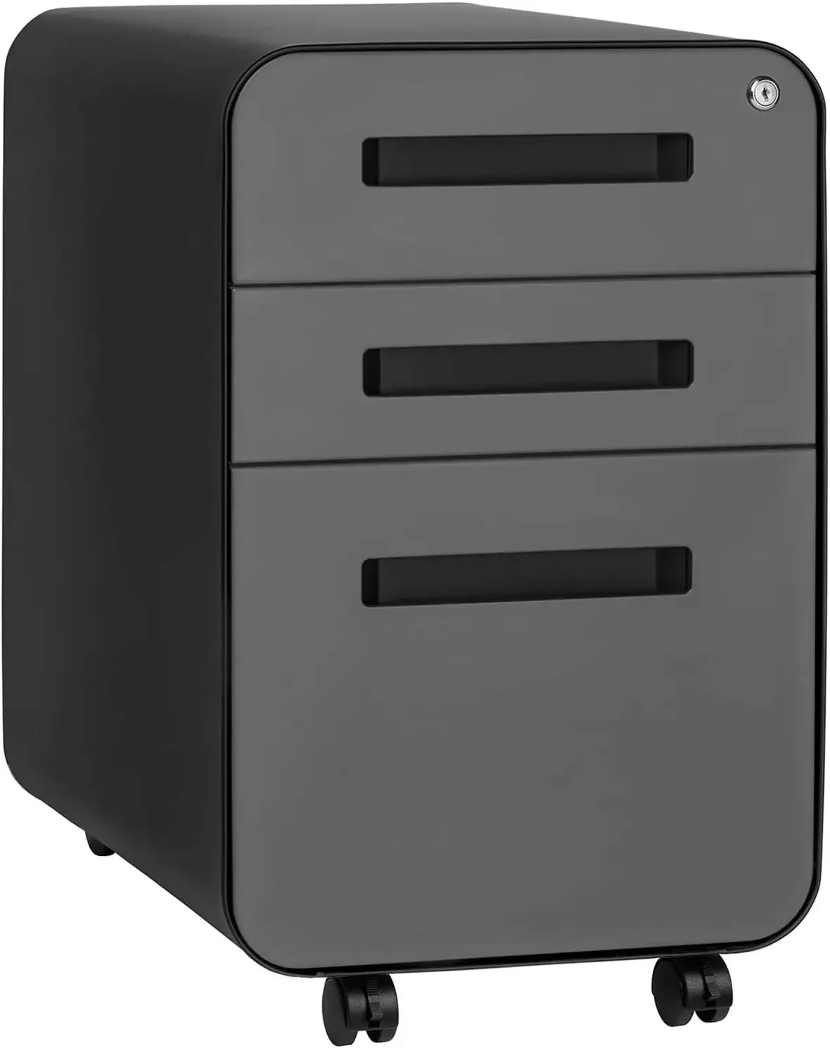3 Drawer File Cabinet with Lock Under Office Desk Metal Filing Cabinet