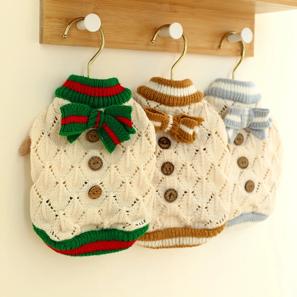 Soft Cozy Clothes Autumn Winter Warm Knitp Sweatshirt for Small Dogs
