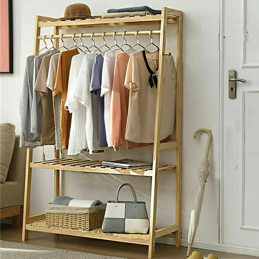 Heavy Duty Rack with top shelf and 2-tier Shoe Clothing Organizer