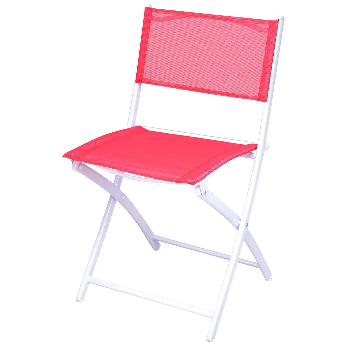 3 PCS Folding Table Chairs Set Garden Backyard Patio Furniture