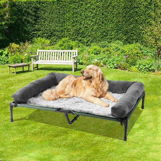 Extra Large Cooling Elevated Dog Bed Raised Cot Lounger Indoor Outdoor Waterproof