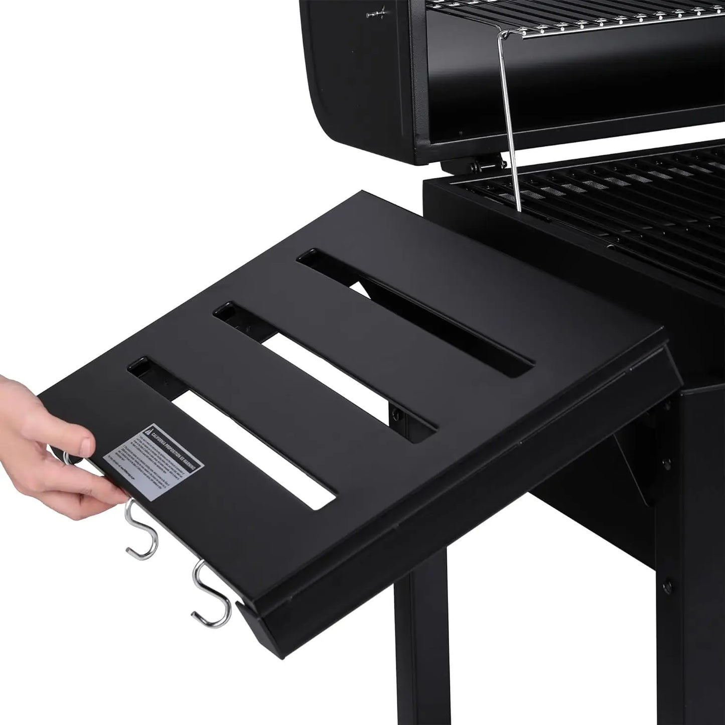 Deluxe BBQ Smoker Picnic Camping Patio Backyard Cooking, Adjustable Charcoal Pan, Cookware BBQ