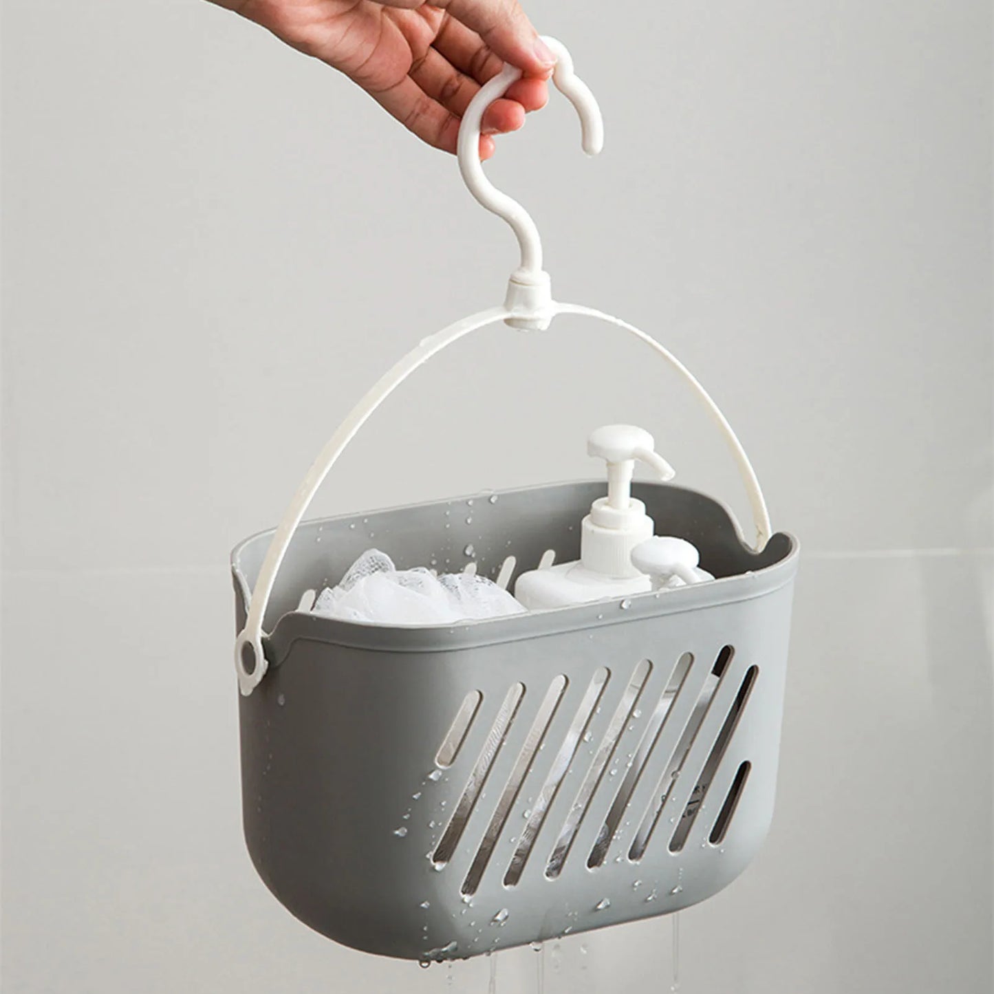 Bathroom Hanging Drain Basket With Rack Shower Storage Sink Holder Hook Kitchen Sundries Hanging Organizer Basket