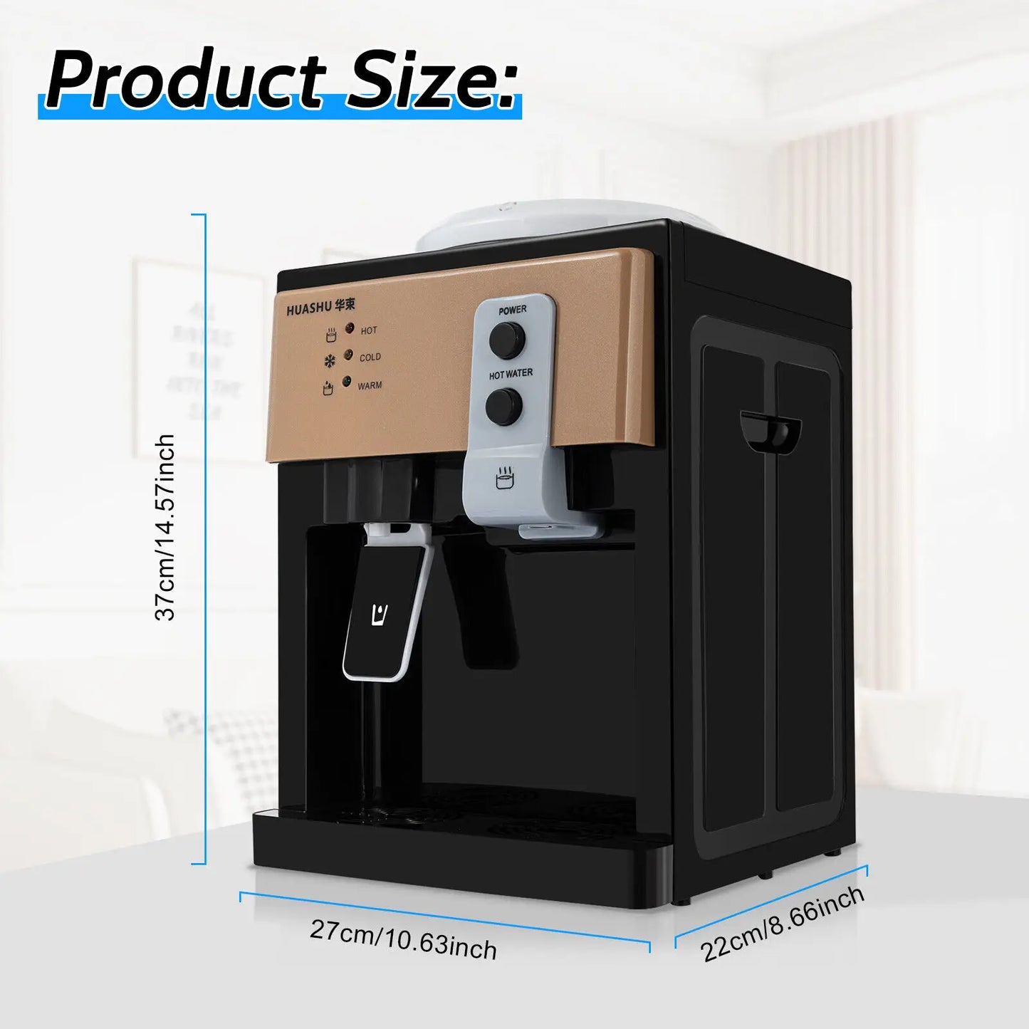 Countertop 5 Gallon Warm & Hot & Cold Freestanding Drinking Machine