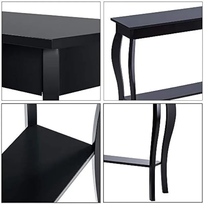 Black console table for living room