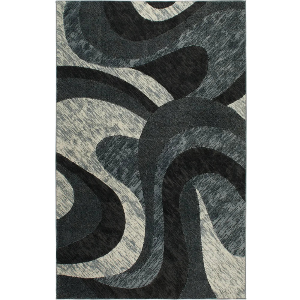 Abstract Area Rug, Gray, 7'10"x10'2" Carpets for Living Room