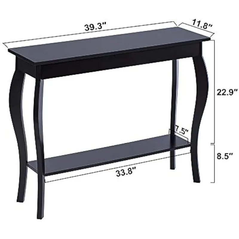 Black console table for living room