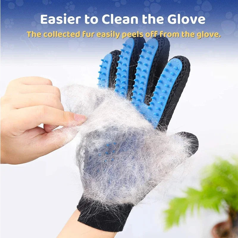 Pet Grooming Kit for Dog 2-Sided Grooming Brush Bath Cleaning Glove