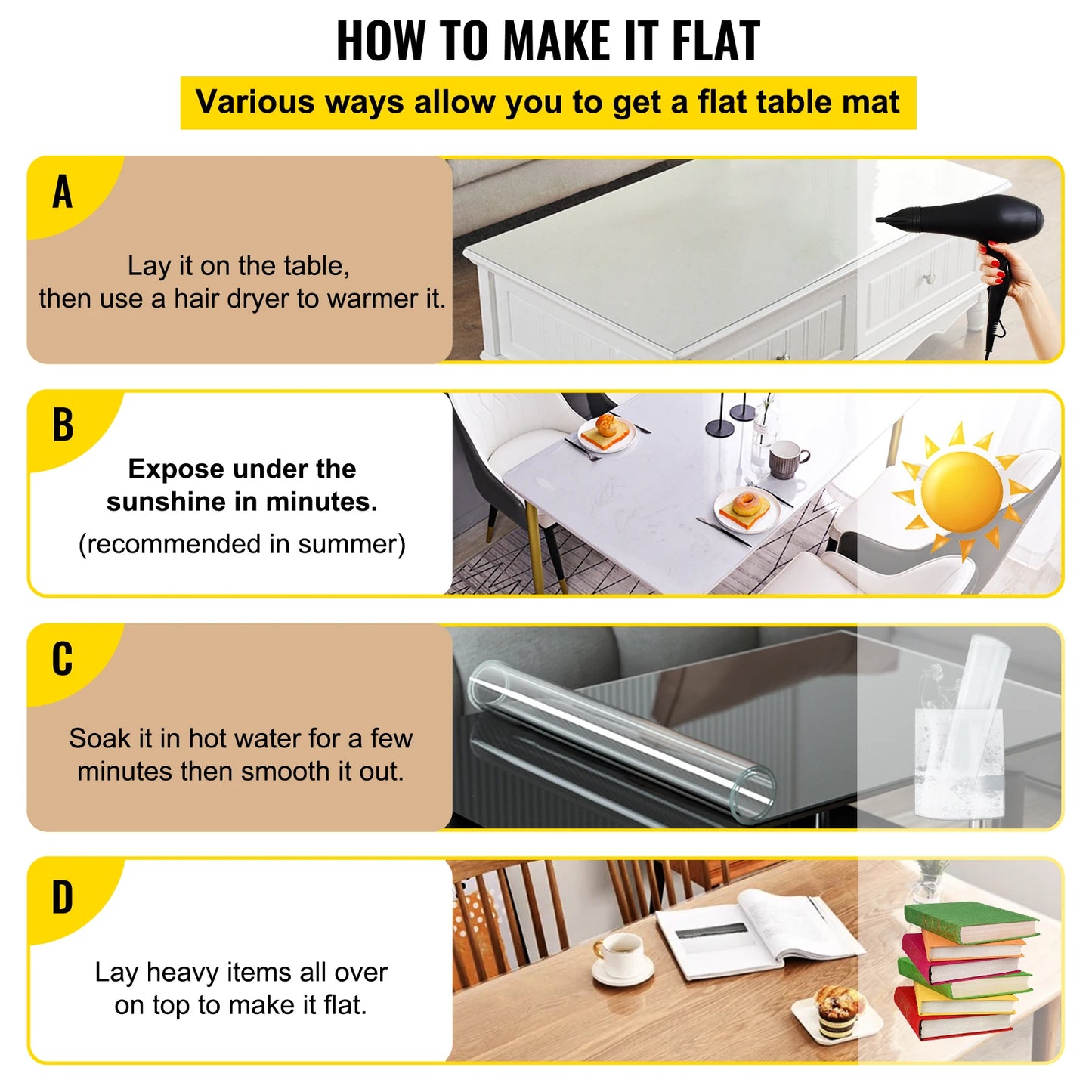 Transparent Clear Desk Cover Protector Plastic Soft Glass Waterproof Oilproof for Dining Table