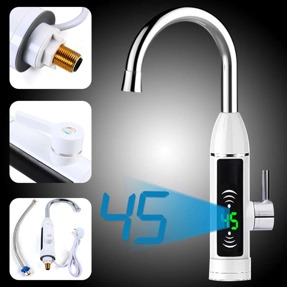 Electric Faucet 360° Rotatable Instantaneous Heating 3000W