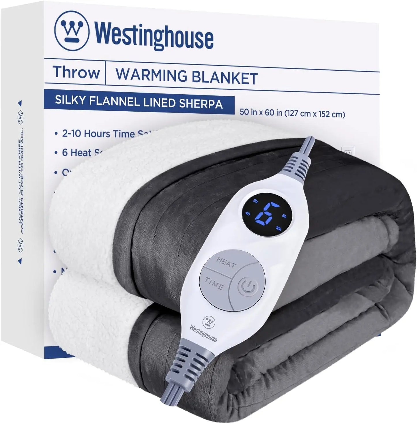 Heated Blanket Queen Electric Blanket with 10 Heating Levels,12 Hours Auto Off, Fast Heating Blanket