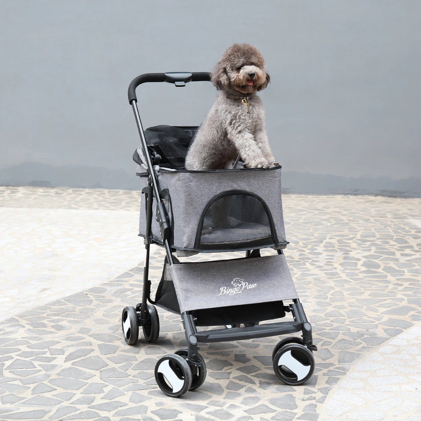 Large Pet Stroller with Detachable Carrier Cart Load 30lb