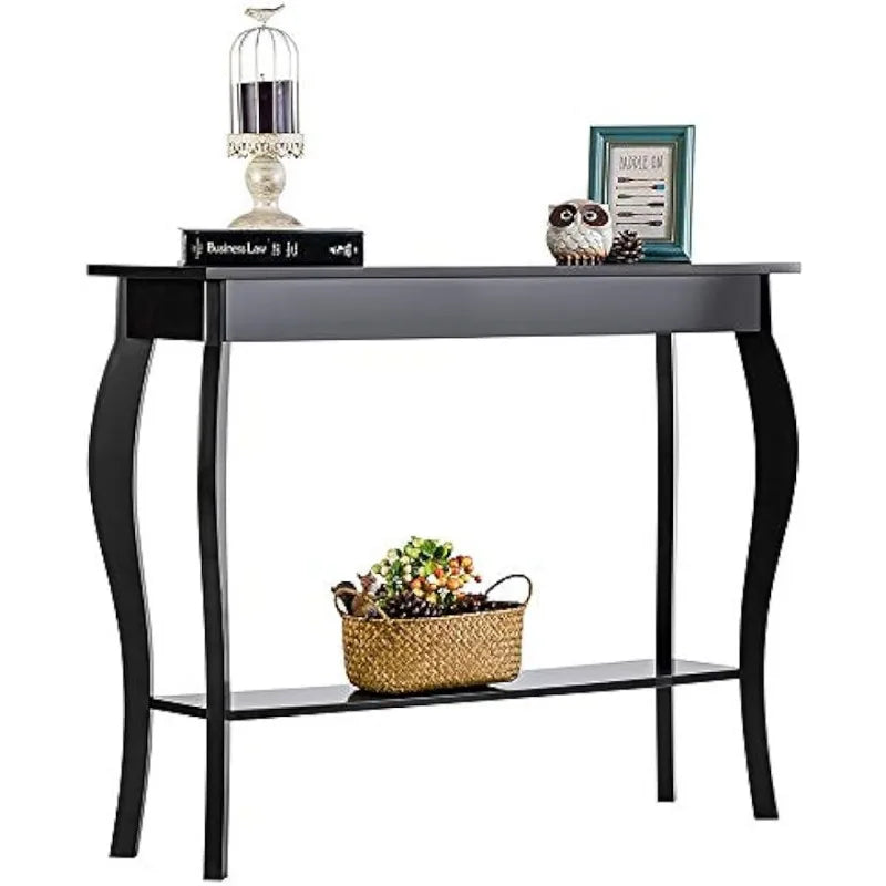 Black console table for living room