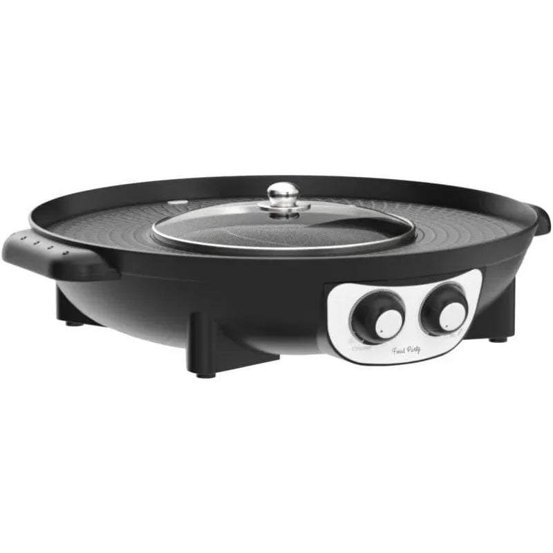 Food Party 2 in 1 Electric Smokeless Grill and Hot Pot