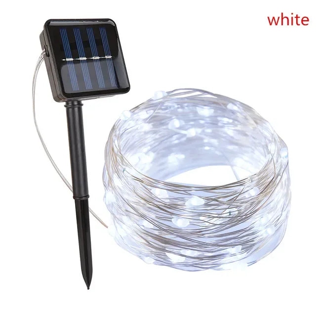 Fairy Lights LED Solar Lights Maple Leaf Waterproof Outdoor Garland Solar Lamp for Garden Decoration