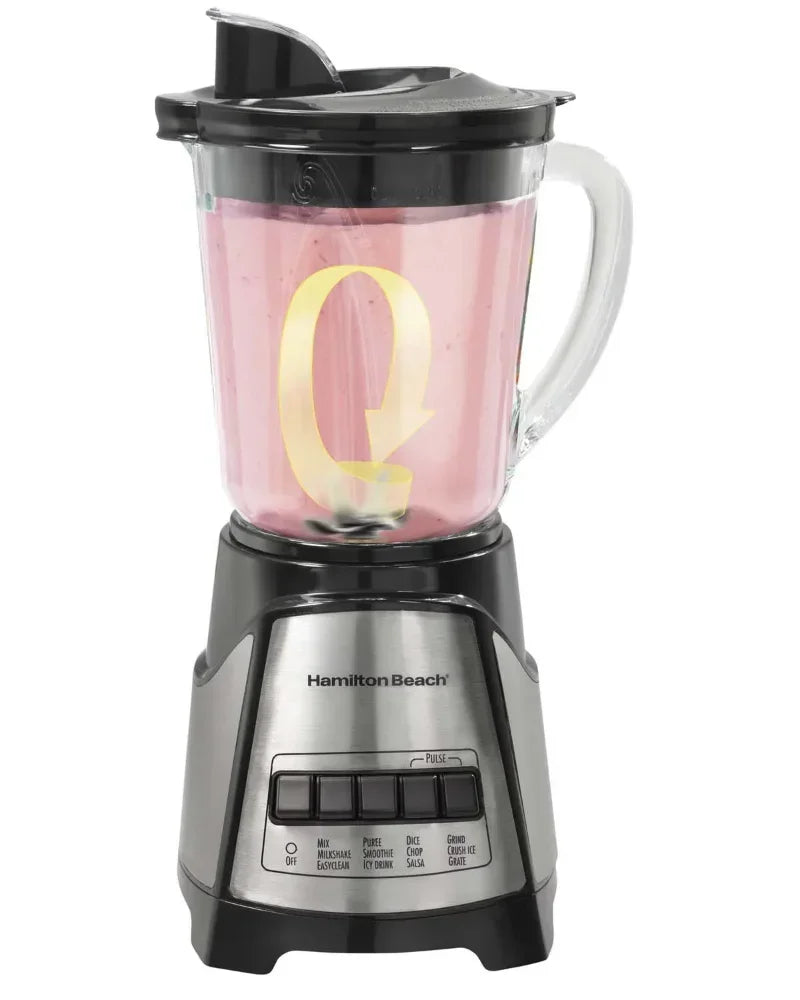 Multi-Function Blender with Mess Free 40 oz. Glass Jar and 3-Cup Chopper, 700 W Mini Food Processor