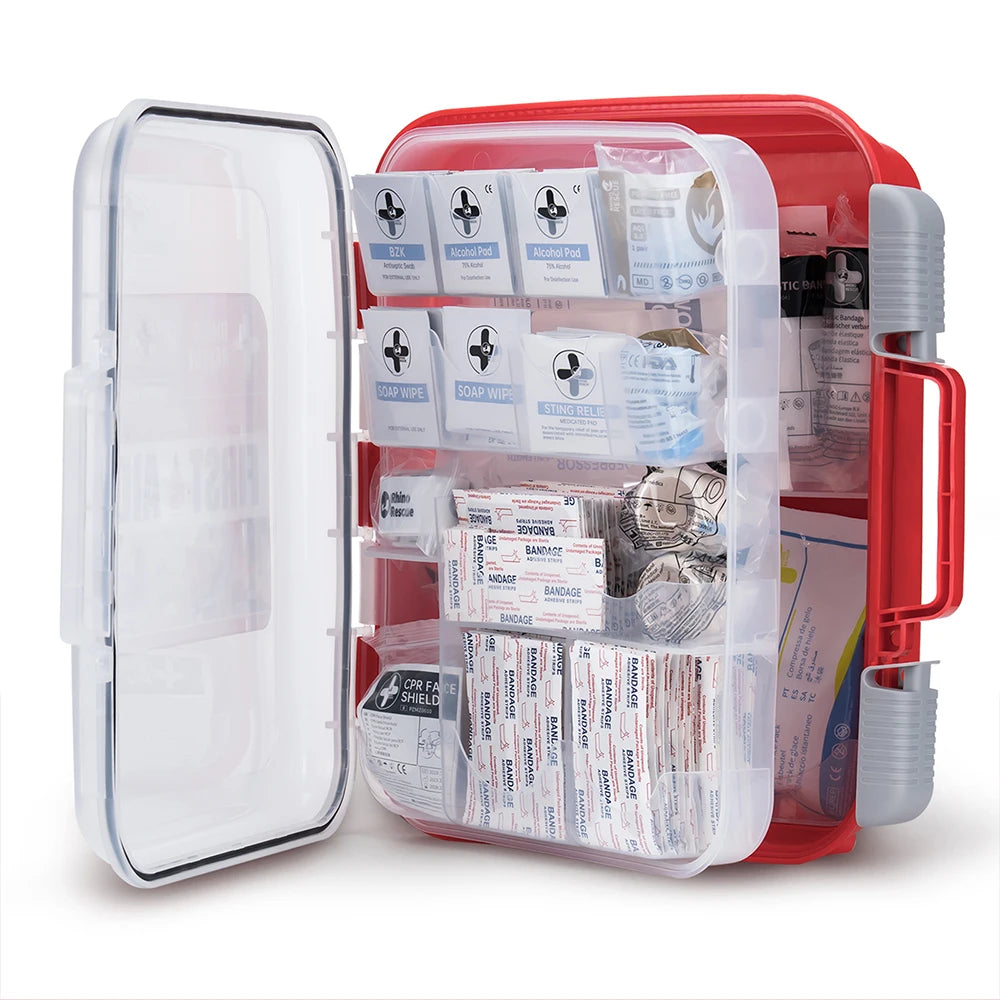 350 Pieces All-Purpose First Aid Kit, Home & Office Professional Medical Supplies, for Emergency