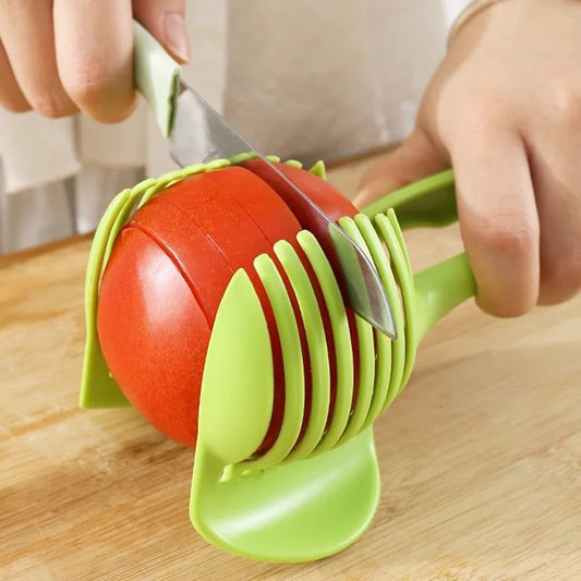 1PCS Green Kitchen Handheld Cutting Clip Fruit Slicer Onion Slicer Kitchen Cutter