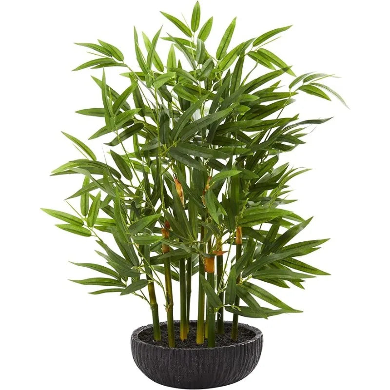 Nearly Natural 20” Bamboo Artificial Silk Plant Green