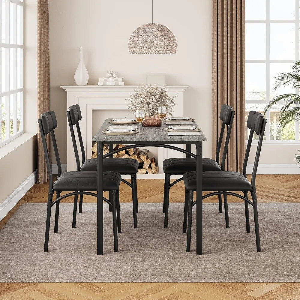 Dining Table Set for 4, Kitchen Table and Chairs