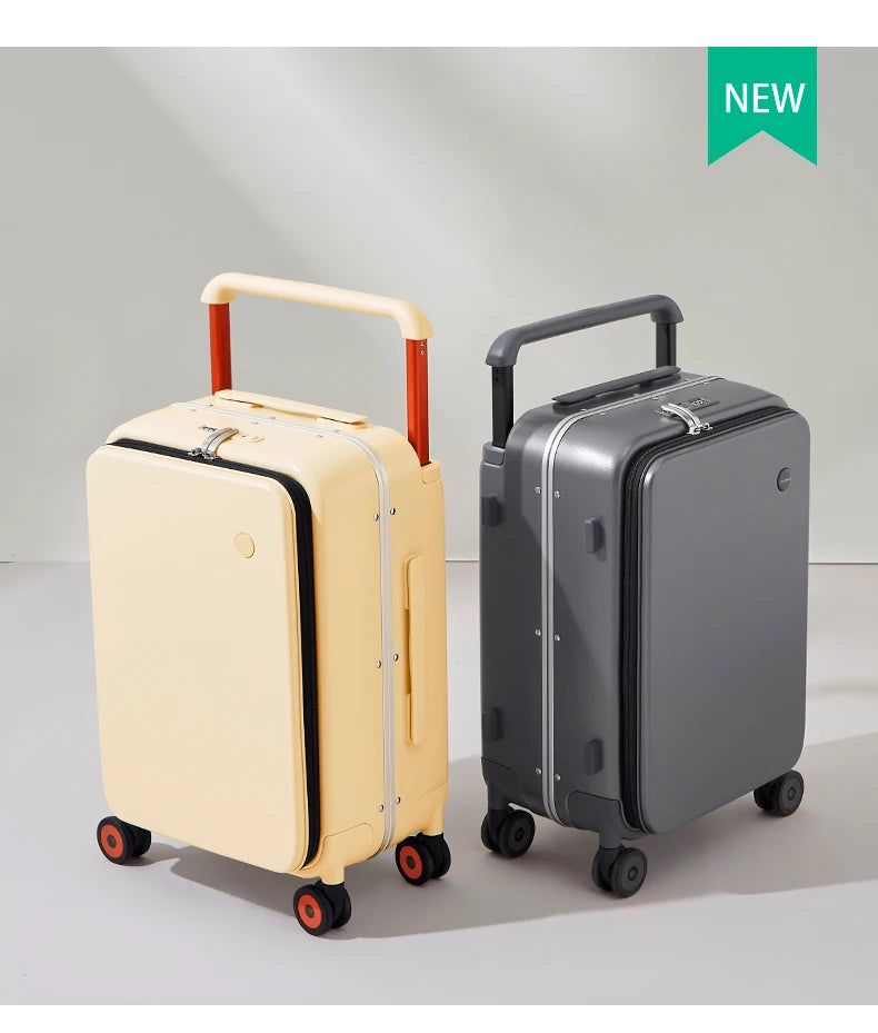 New Design Wide Handle Suitcase Men/women Carry-On Luggage