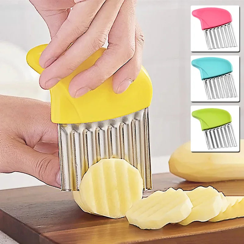 Corrugated Wavy Knife French Fries Potato Cutter Kitchen Tools