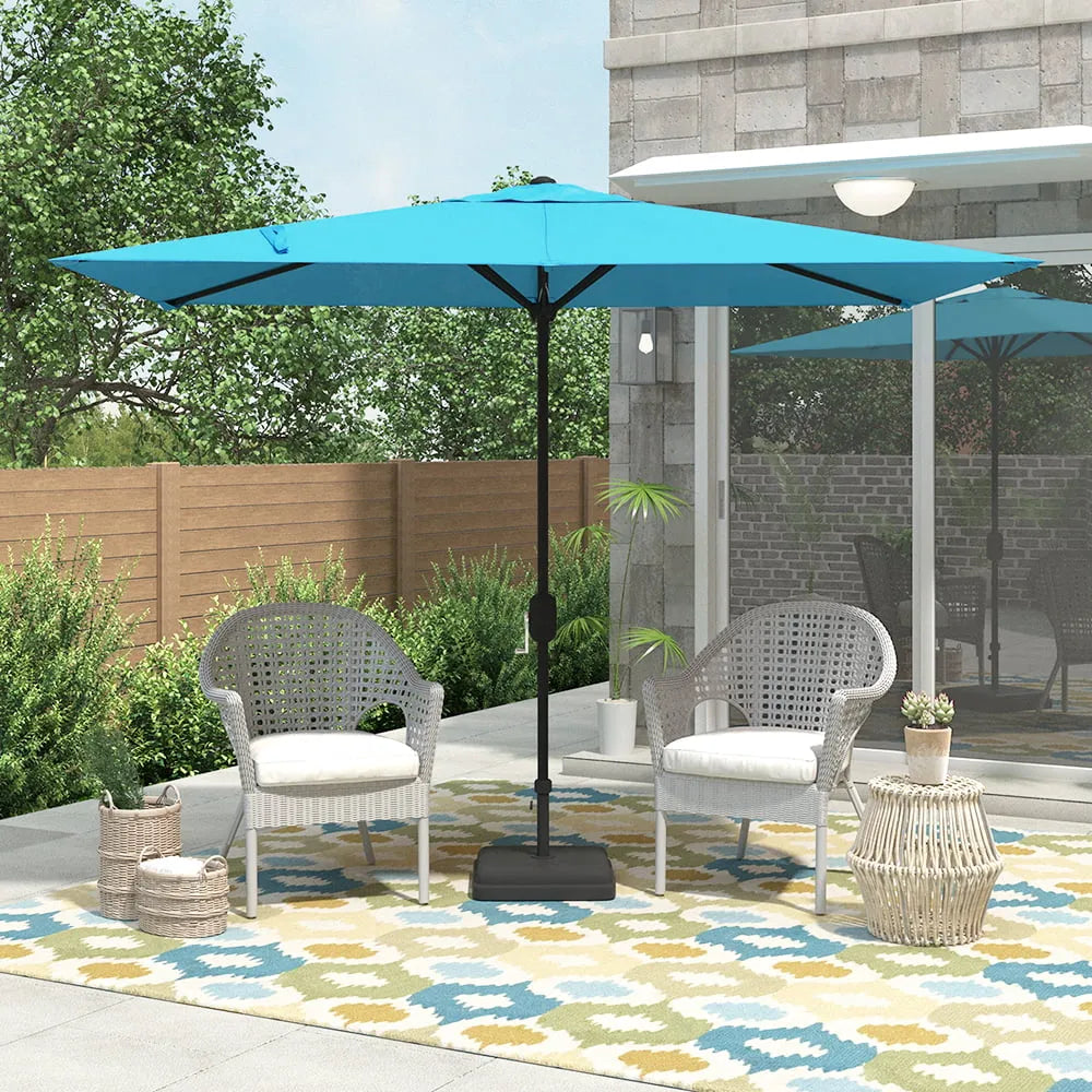 Crank Rectangular Patio Sun Umbrella