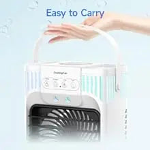 Air Conditioning Fan, with Remote, 1200ml Evaporative with 3 Mist, 7 Night Light