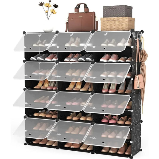 Portable Shoe Rack Organizer Expandable Free Standing Stackable Space Shoe Rack