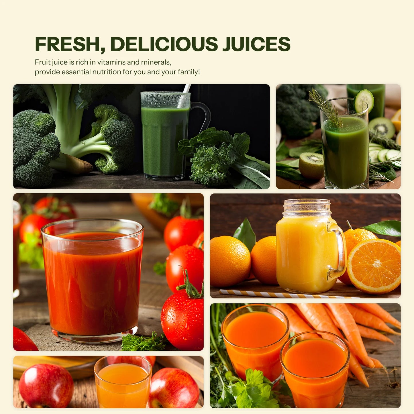 Cold Press juicer Machine Compact Size, Juice Extractor