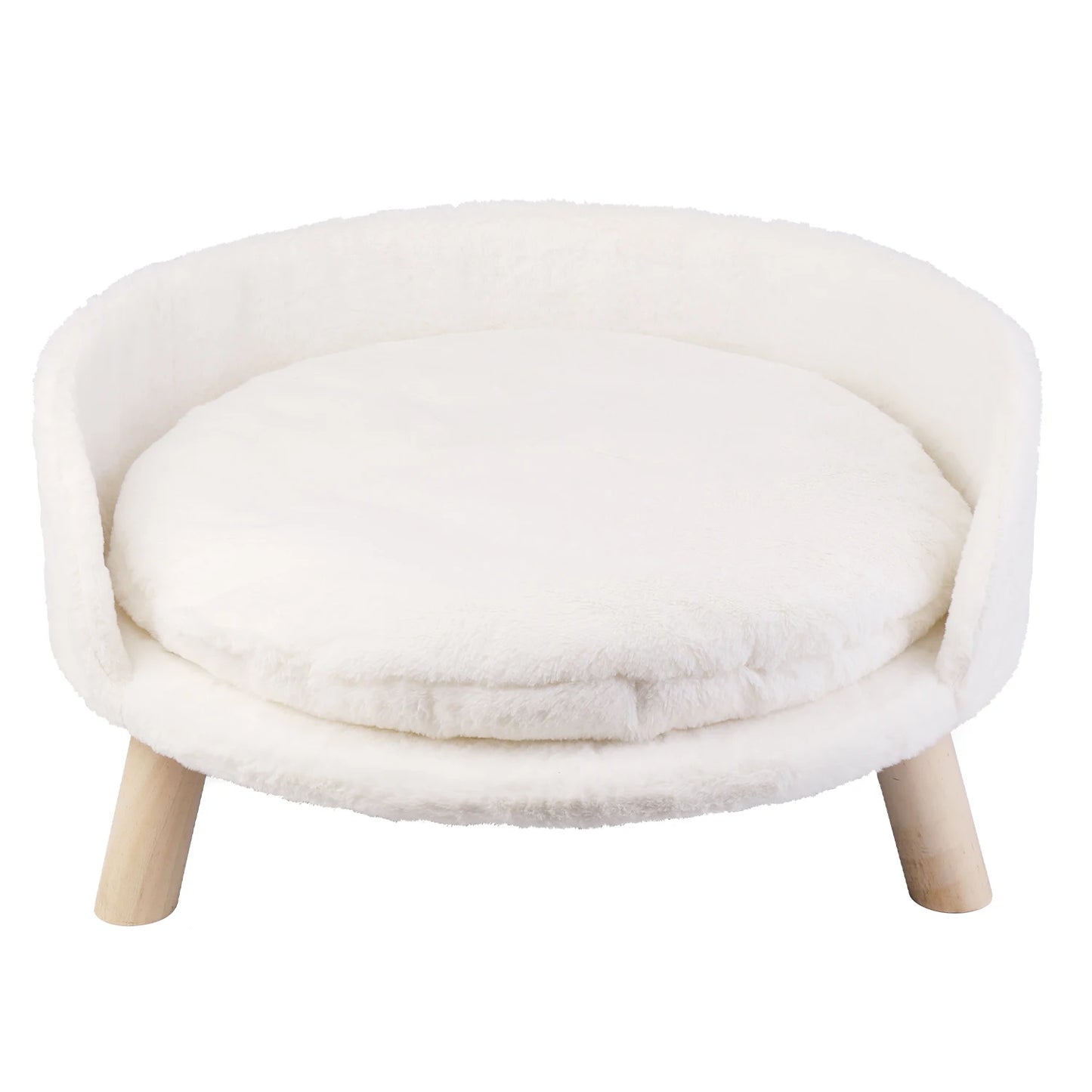 Pet Sofa Bed Raised Cat Chair Small Dog Couch Bed Removable Cushion