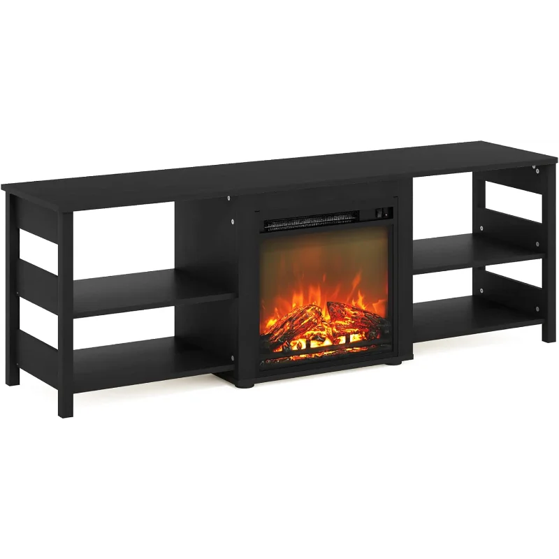 Classic 70 Inch TV Stand with Fireplace