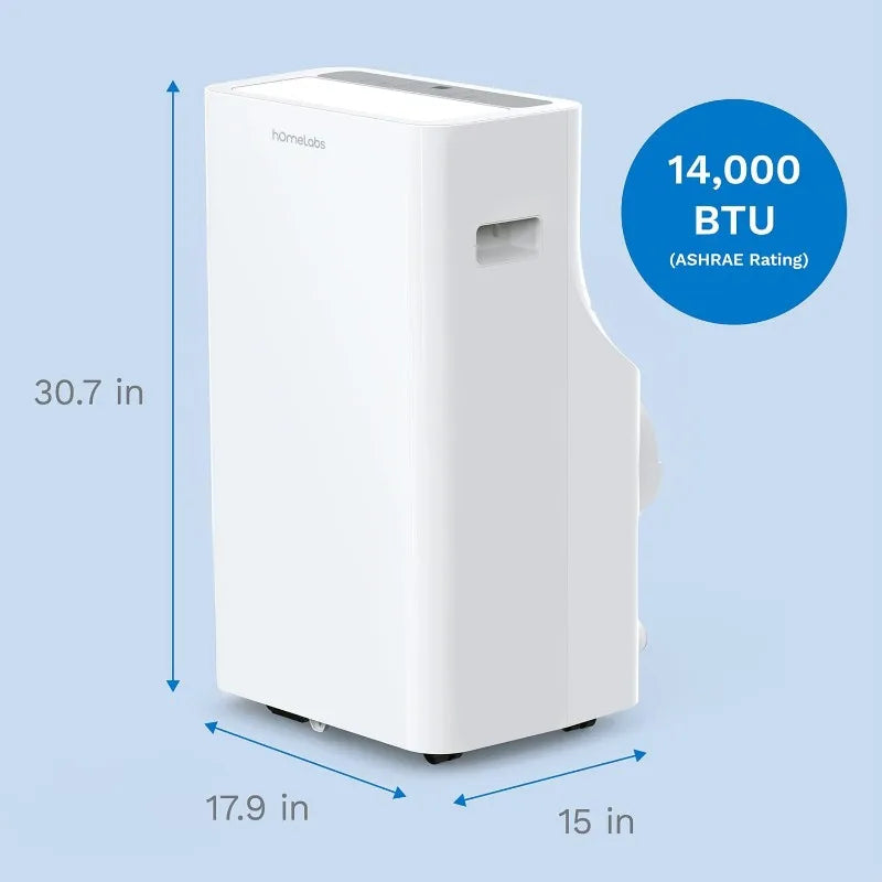 Portable Air Conditioner Cools Rooms up to 600 Sq. Ft. - Quiet AC Unit with Wheels