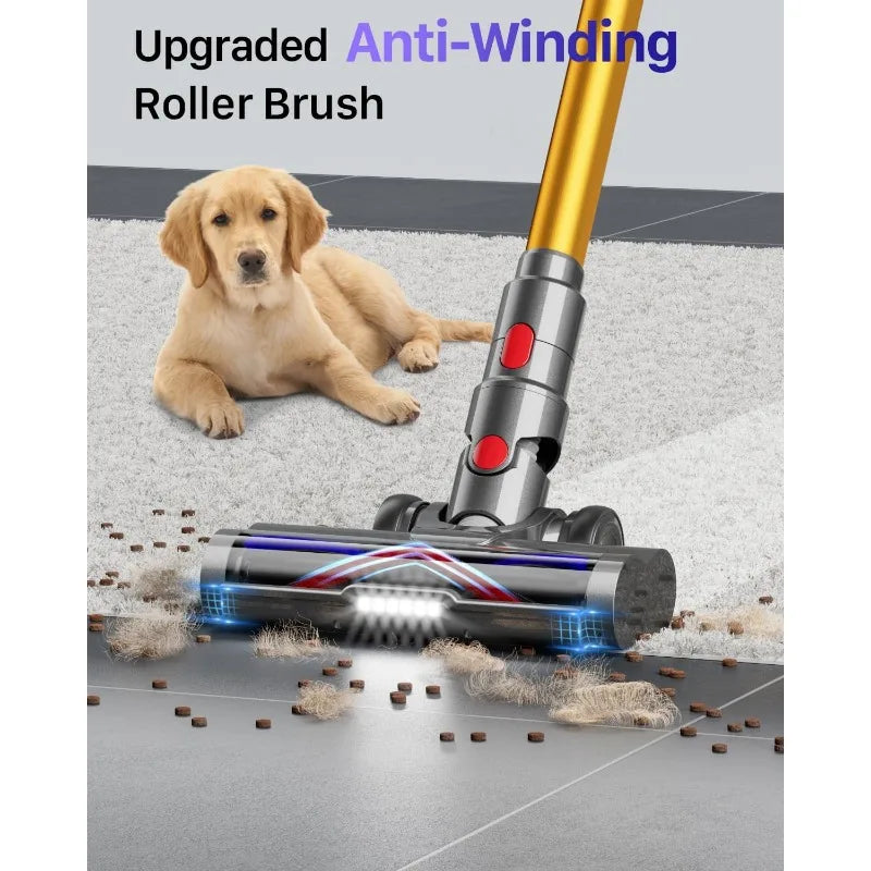 Cordless Vacuum Cleaner with Touch Screen, Max 60 Mins Runtime