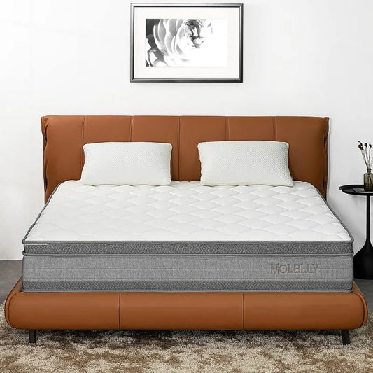 12 Inch Cooling-Gel Memory Foam and Individually Pocket spring Mattress in a Box.