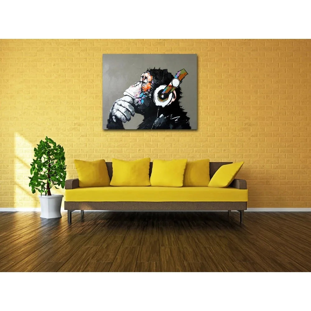 Oil  Hand Painted Huge Wall Art Stretching for Living Room Ready to Hang