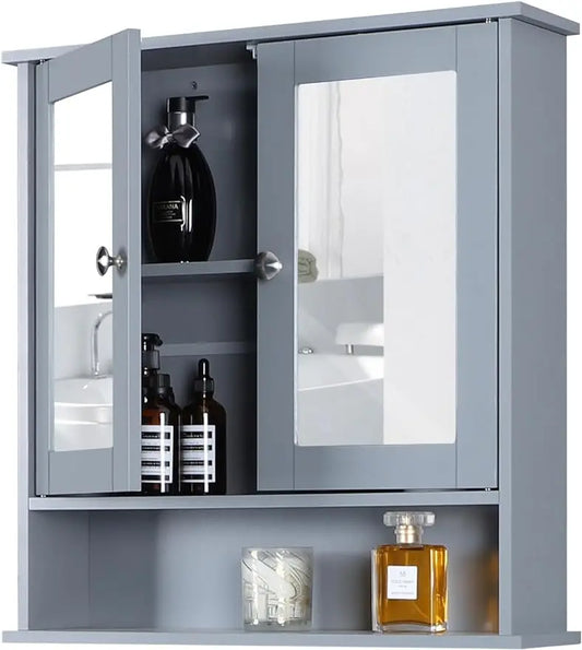 Bathroom Medicine Cabinet with Mirror and Adjustable Shelf