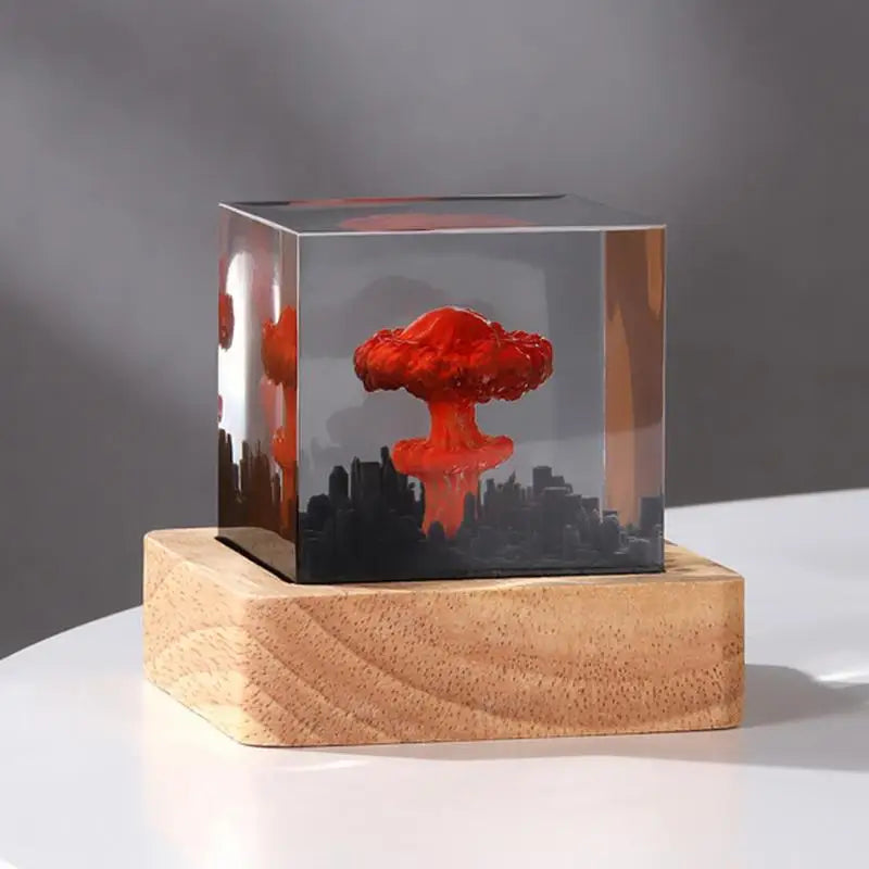 Nuclear Explosion Bomb Flameless Lamp for Living Room Decor 3D Night Light Rechargeable