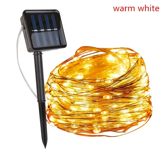 Fairy Lights LED Solar Lights Maple Leaf Waterproof Outdoor Garland Solar Lamp for Garden Decoration