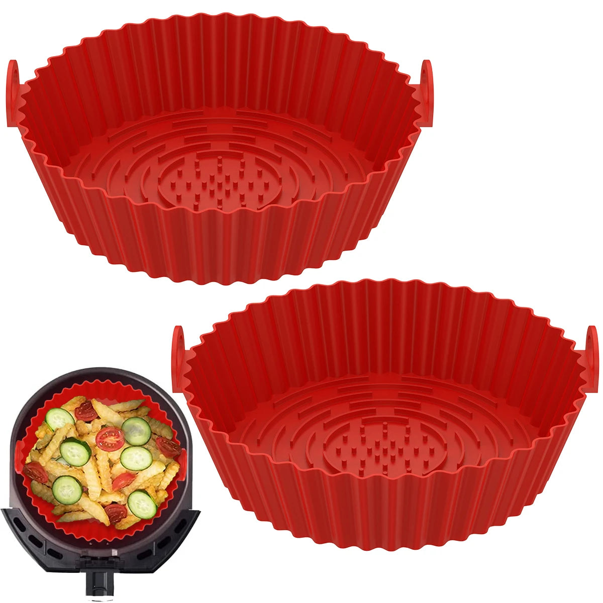 Air Fryer Silicone Baking Pan Liners Reusable