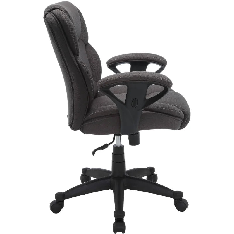 Fabric Manager Office Chair, Supports up to 300 lbs, Gray