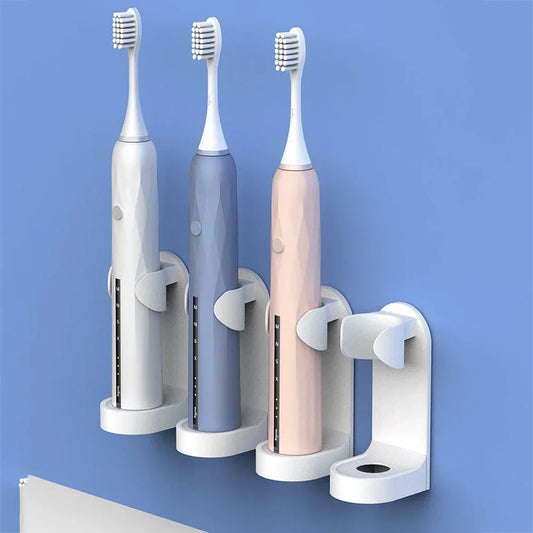 Electric Toothbrush Wall-Mounted Holder Space Saving Bathroom Accessories