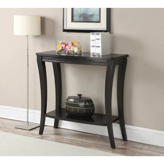 Convenience Concepts Newport Console Table with Shelf, Espresso living room table  console table for hallway